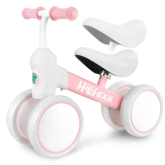 Baby Balance Bike for 1 Year Old Girls 12-24 Months Toddlers, Toddler First Bicycle Toys, First Birthday Gifts, Baby Walker No Pedal Infant 4 Wheels Ride On Toys for Boys & Girls